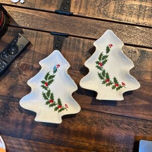 Holiday Tree Shaped Candy dishes- Set of 2